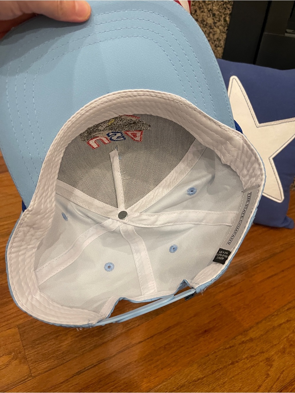 The State Company USA Light Blue Eagle Flag Patriotic American Baseball Hat Cap - Picture 6 of 8